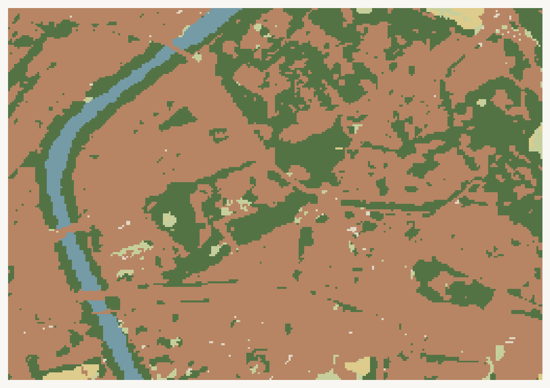 Come si distribuiscono costruito e vegetazione?