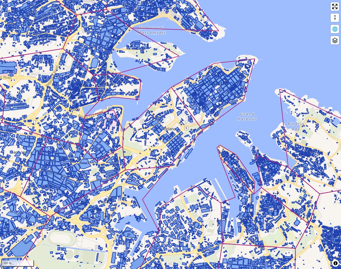 Digital Building Stock Model - Building Footprints & LAU Boundaries